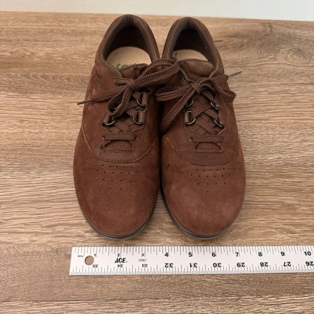 SAS Tripad Comfort Walking Shoes Womens 8.5 Brown Nubuck Leather Lace Up USA